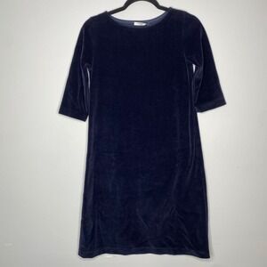NWT Circolo 1901 Vestito Velours Dark Navy Velvet Dress Size 38 FD1390
